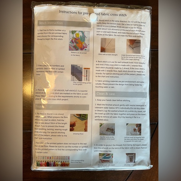 Rainbow Color Dog Stamped Cross Stitch Kit - Picture 5 of 5